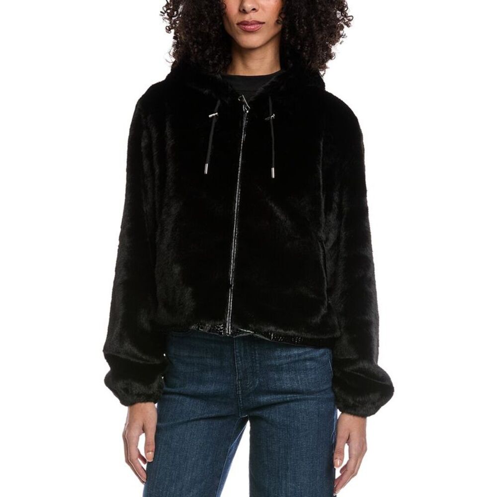 La Fiorentina Womens  Cropped Jacket, Black
